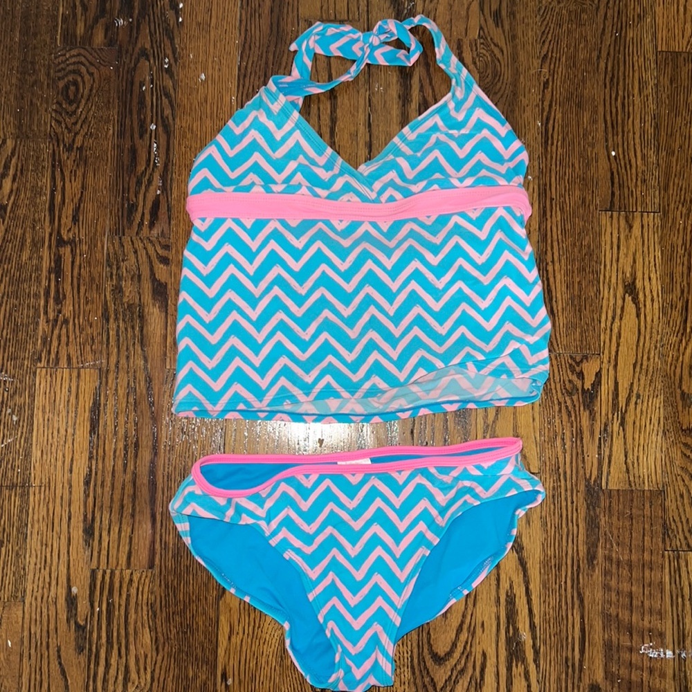 Two piece halter swimsuit